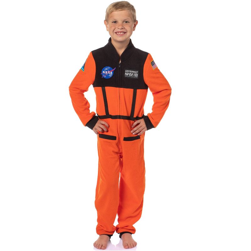NASA Boys' Space Shuttle Astronaut Meatball Patch One Piece Union Suit