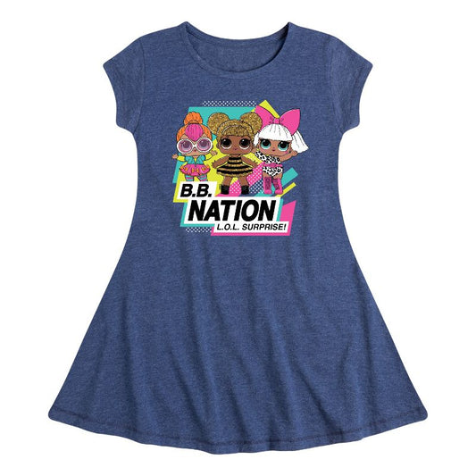 Girls' - LOL Surprise! - B.B. Nation Fit & Flair Cap Sleeve Dress