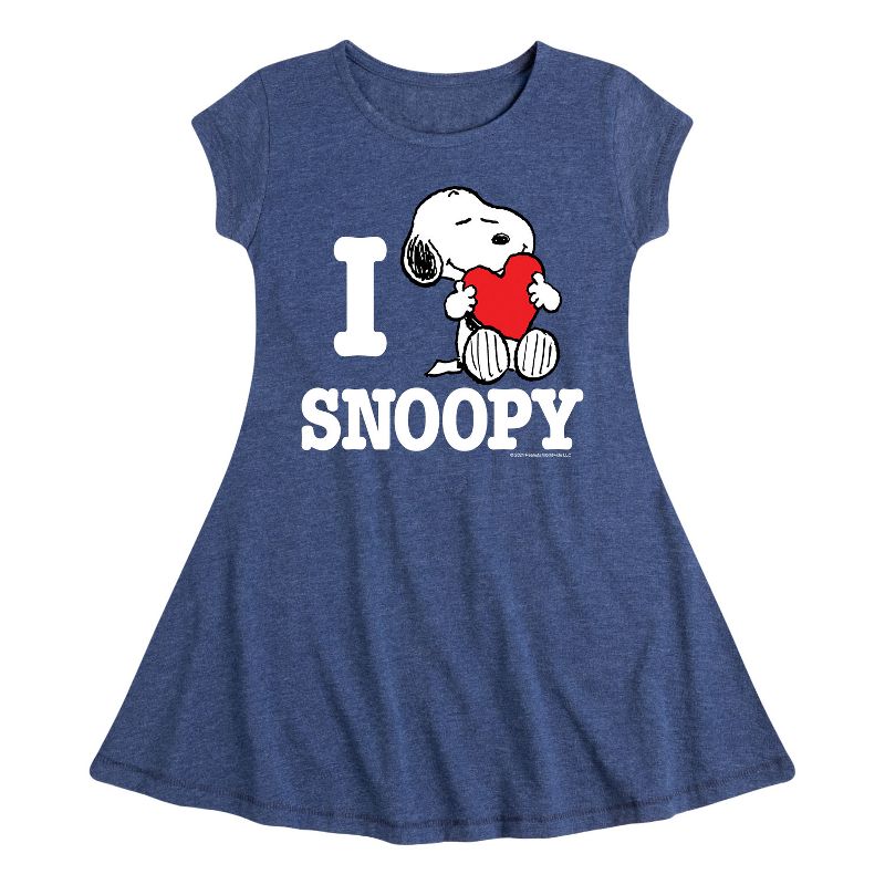 فستان بناتي - بيناتس - أنا أحب سنوبي - مناسب وأنيق - بأكمام قصيرة