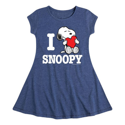 فستان بناتي - بيناتس - أنا أحب سنوبي - مناسب وأنيق - بأكمام قصيرة