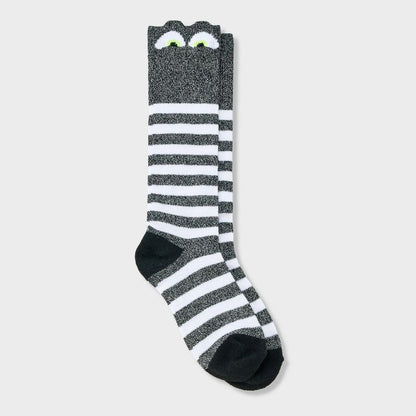 Kids' 2pk Sparkle Eye and Striped Halloween Knee High Socks - Cat & Jack™