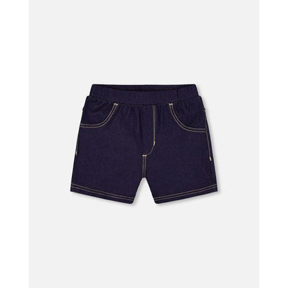 Deux par Deux Girl Jegging Shorts Dark Denim Blue