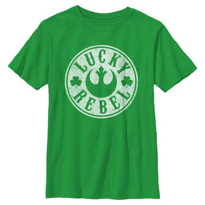 Boy's Star Wars Distressed Lucky Rebel Badge T-Shirt
