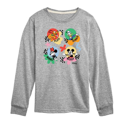 Boys' - Disney - Mickey, Minnie, Pluto & Donald Long Sleeve Graphic T-Shirt
