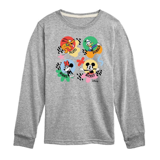Boys' - Disney - Mickey, Minnie, Pluto & Donald Long Sleeve Graphic T-Shirt