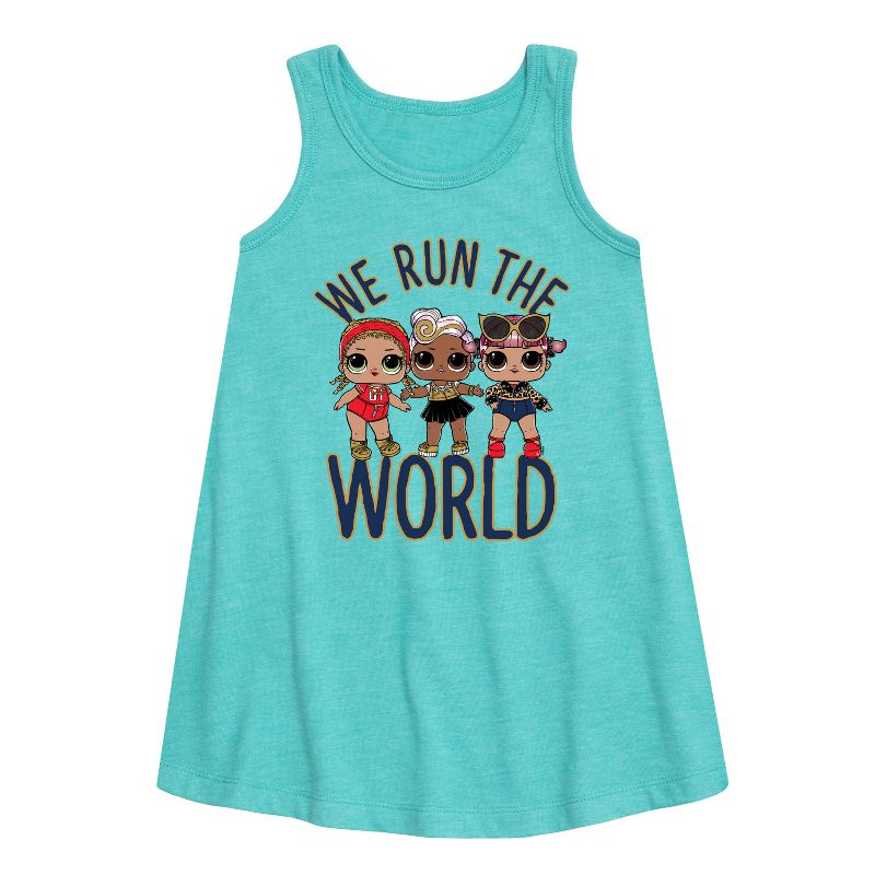 Girls' - LOL Surprise! - Grrrls Run the World Graphic Sleeveless Aline Dress