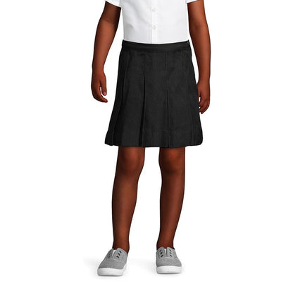 Lands' End Lands' End School Uniform Kids Solid Box Pleat Skirt Above Knee