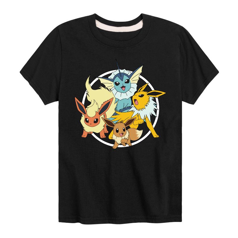 تي شيرت جرافيكي بأكمام قصيرة للأولاد - بوكيمون - إيفي فابوريون جولتيون فلاريون إيفيليوشنز