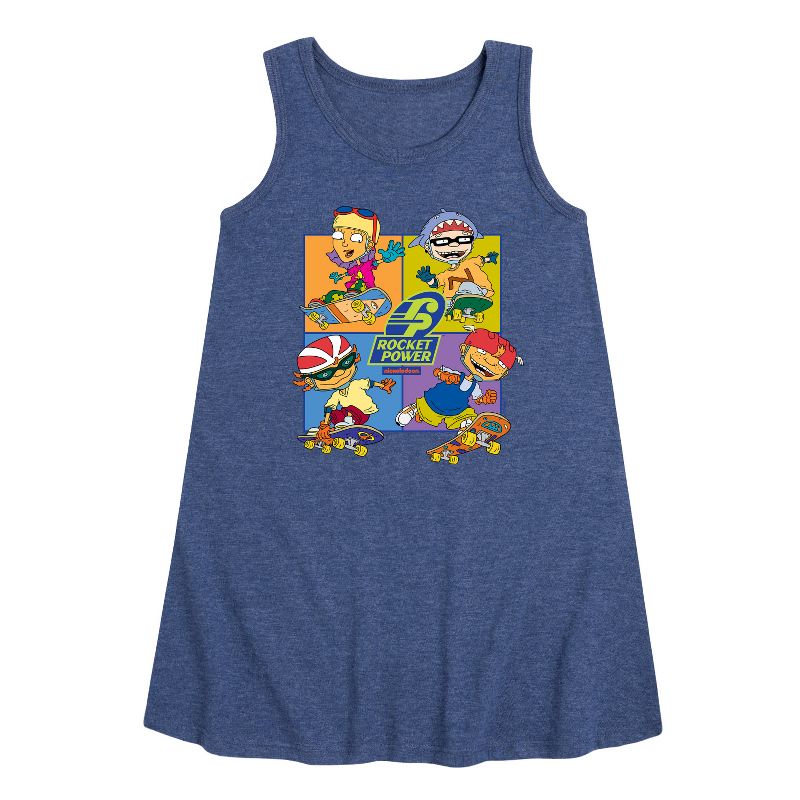 Girls' - Rocket Power - Skate Life Graphic Sleeveless Aline Dress