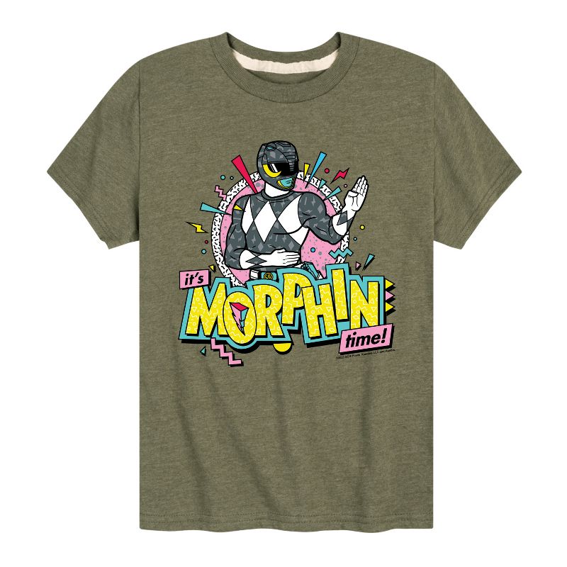 Boys' - Power Rangers - Morphin Time Black Short Sleeve Graphic T-Shirt