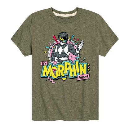 Boys' - Power Rangers - Morphin Time Black Short Sleeve Graphic T-Shirt