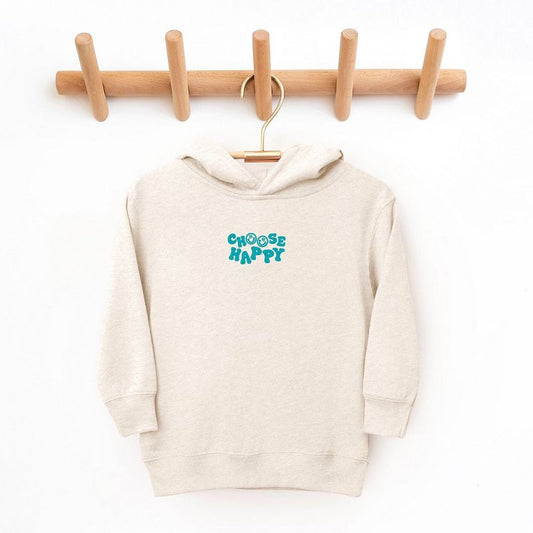 The Juniper Shop Embroidered Choose Happy Smiley Face Toddler Graphic Hoodie