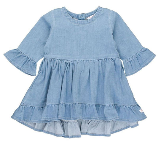 RuffleButts Toddler Girls High Low Ruffle Tunic
