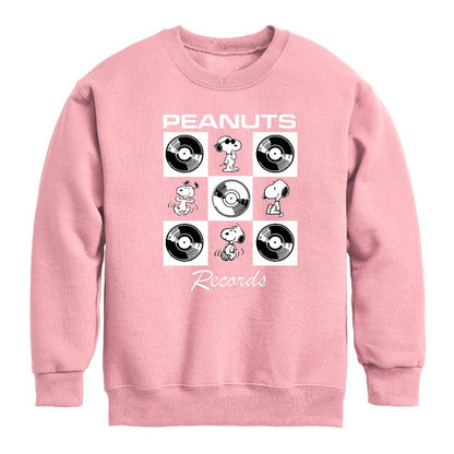 Boys' - Peanuts - Snoopy Vinyl Graphic Long Sleeve Fleece Sweatshirt