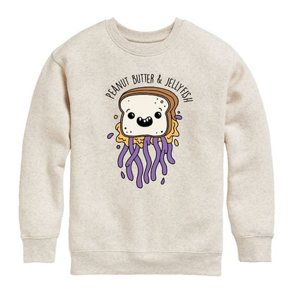 Boys' - Instant Message - Peanut Butter & Jellyfish Graphic Long Sleeve Fleece Sweatshirt
