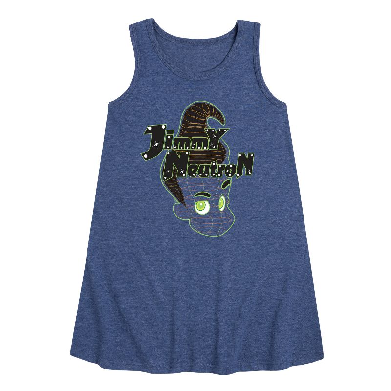 Girls' - Jimmy Neutron - Gotta Blast Graphic Sleeveless Aline Dress