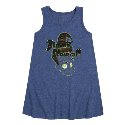 Girls' - Jimmy Neutron - Gotta Blast Graphic Sleeveless Aline Dress
