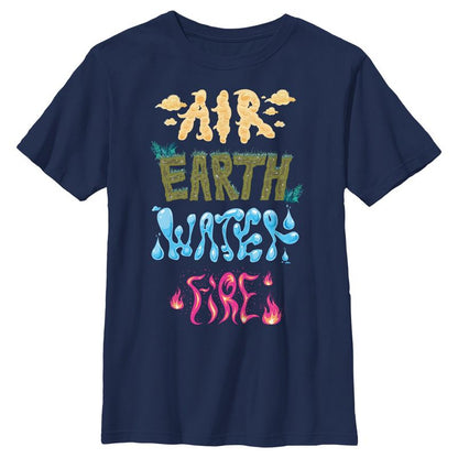تي شيرت للأولاد من Elemental Air Earth Water Fire