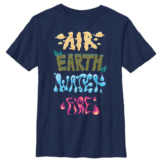 تي شيرت للأولاد من Elemental Air Earth Water Fire