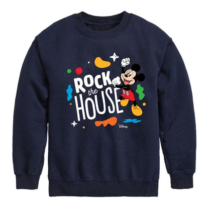Boys' - Disney - Rock The House Graphic Long Sleeve Fleece Sweatshirt