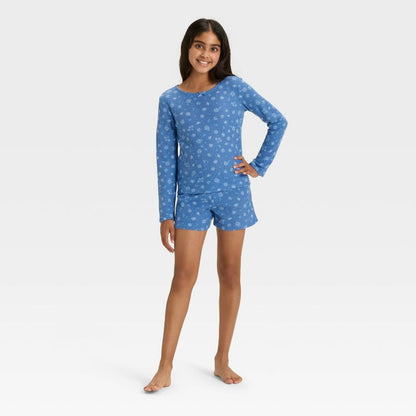 Girls' Long Sleeve Waffle Knit Pajama Set - Cat & Jack™
