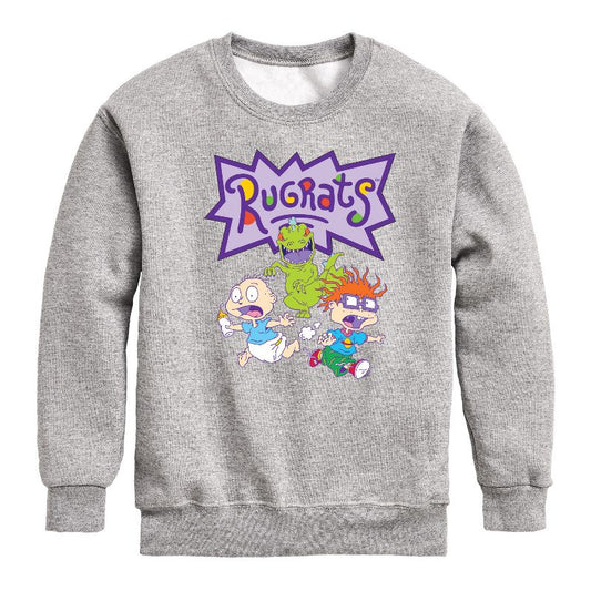 Boys' - Rugrats - The Great Chase Graphic Long Sleeve Fleece Sweatshirt