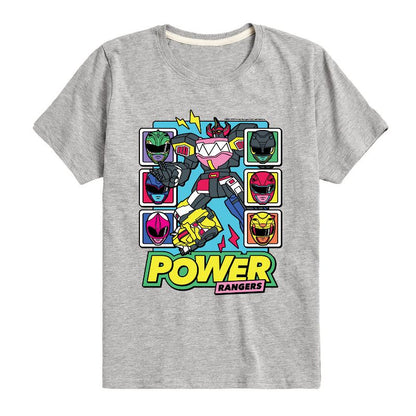 Boys' - Power Rangers - Zord Character Heads Short Sleeve Graphic T-Shirt