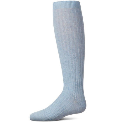 Memoi Ribbed Cotton Blend Knee High Sock
