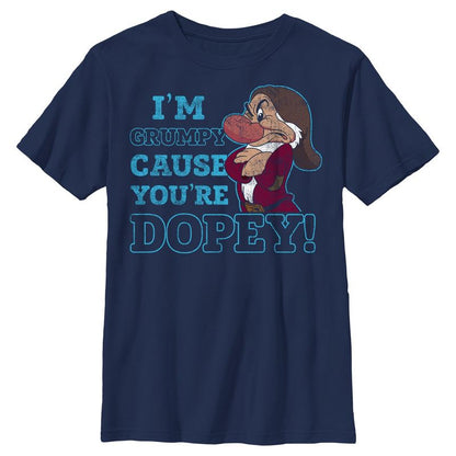 Boy's Snow White and the Seven Dwarfs I'm Grumpy Cause You're Dopey T-Shirt
