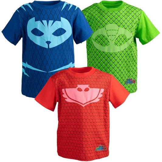 تيشيرتات جرافيكية من PJ Masks Owlette Catboy Gekko، عبوة من 3 قطع