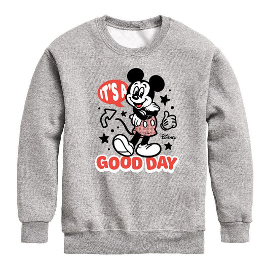 Boys' - Disney - Mickey & Friends Graphic Long Sleeve Fleece Sweatshirt