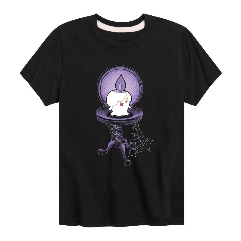 Boys' - Pokémon - Litwick Halloween Ghost Type Short Sleeve Graphic T-Shirt