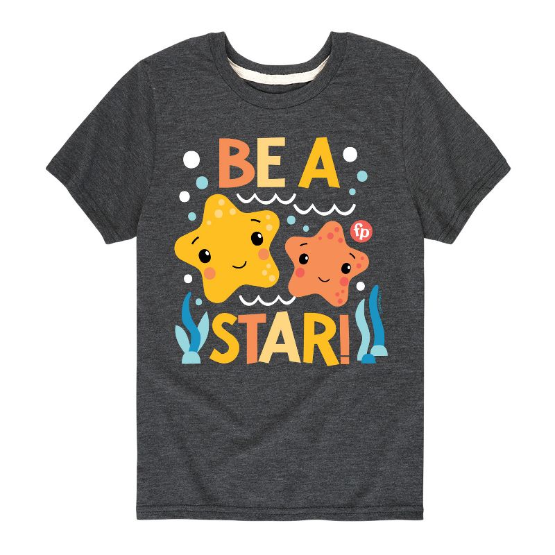 تي شيرت فيشر برايس للأولاد بأكمام قصيرة ورسومات "كن نجمًا"