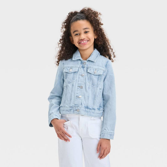 Girls' Denim Jacket - Cat & Jack™ Light Wash