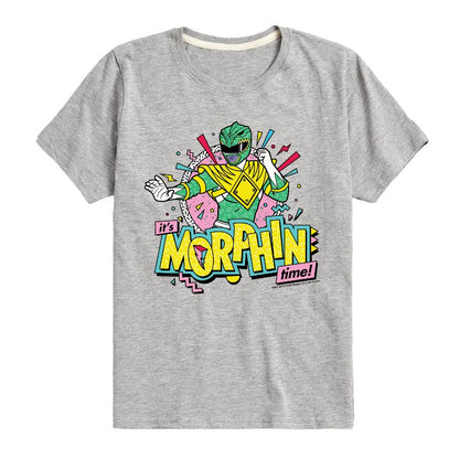 Boys' - Power Rangers - Morphin Time Green Short Sleeve Graphic T-Shirt