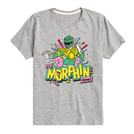 Boys' - Power Rangers - Morphin Time Green Short Sleeve Graphic T-Shirt