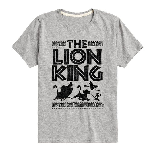 تي شيرت جرافيكي بأكمام قصيرة للأولاد - الأسد الملك - سيمبا تيمون بومبا زازو
