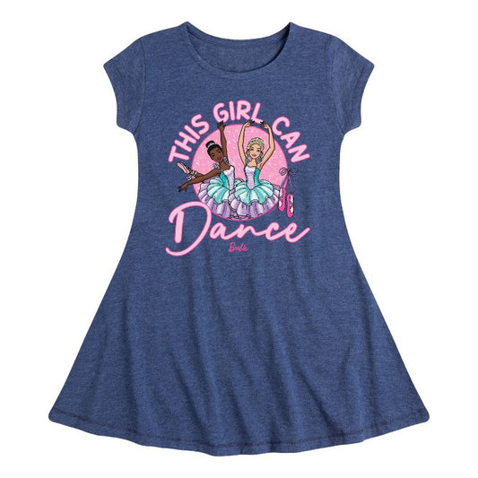 Girls' - Barbie - Ballerina This Girl Can Dance Fit & Flair Cap Sleeve Dress