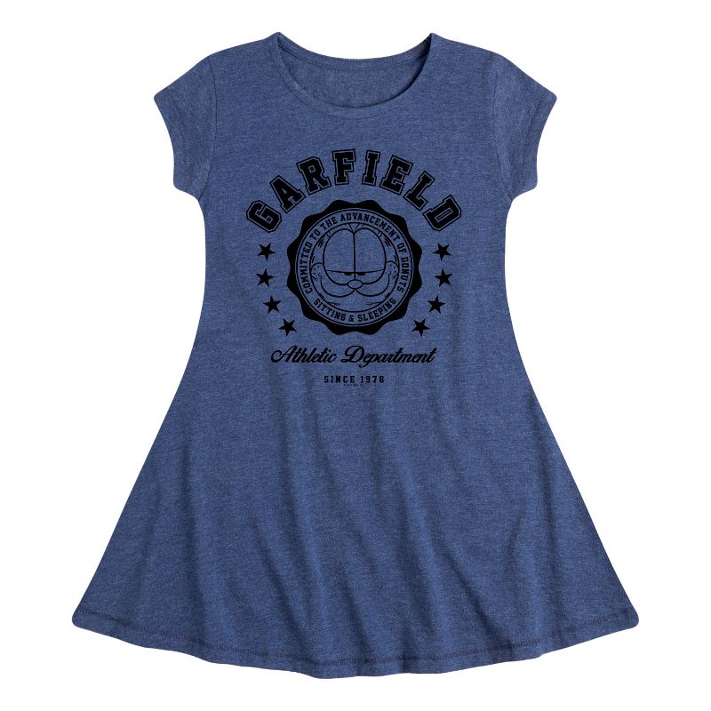 Girls' - Garfield - Varsity Seal Fit & Flair Cap Sleeve Dress