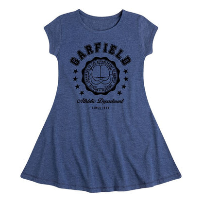 Girls' - Garfield - Varsity Seal Fit & Flair Cap Sleeve Dress