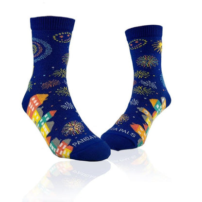 Fire Works Over the City Socks  from the Sock Panda (Ages 3-7)  - Great for the Fouth of July