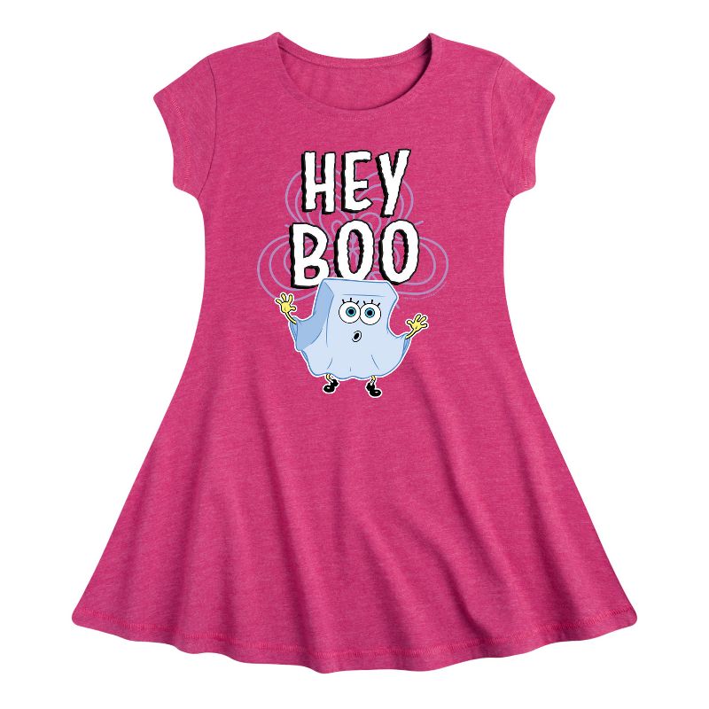 Girls' - SpongeBob SquarePants - Hey Boo Fit & Flair Cap Sleeve Dress
