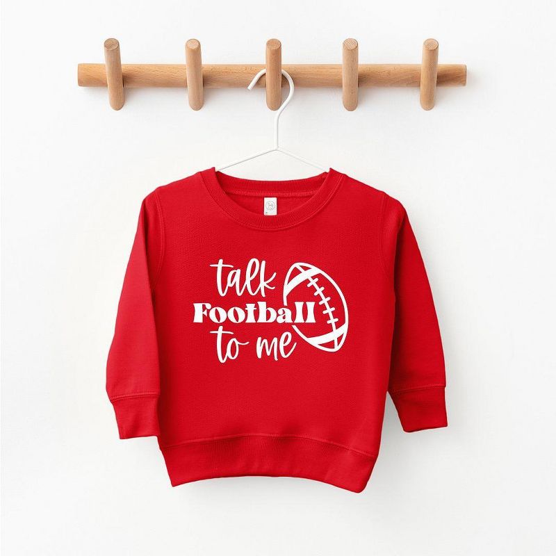 The Juniper Shop Talk Football To Me Ball Toddler Graphic Sweatshirt