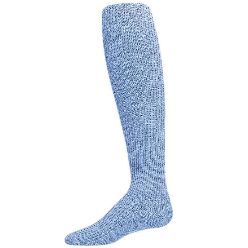 Memoi Girls' Thin Ribbed Cotton Tights