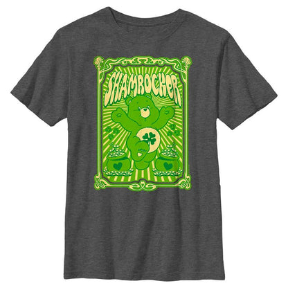 Boy's Care Bears St. Patrick's Day Good Luck Bear Shamrocker Poster T-Shirt