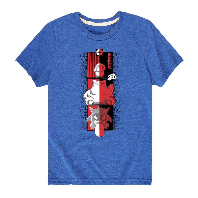 تي شيرت جرافيكي بأكمام قصيرة بتصميم سنورلاكس جينجار من بوكيمون للأولاد