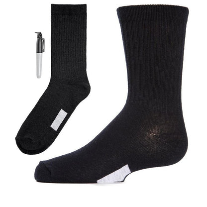 Memoi Write On Camp Kids Cotton Blend Crew Sock 3-Pack