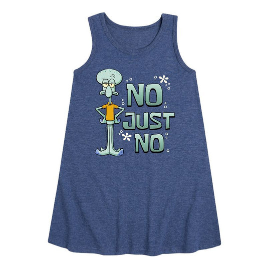 فستان سبونج بوب سكوير بانتس بدون أكمام بتصميم جرافيكي للفتيات