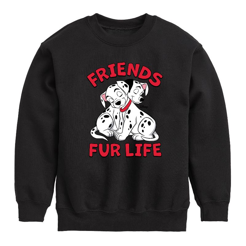 Boys' - 101 Dalmatians - Friends FUR Life Graphic Long Sleeve Fleece Sweatshirt