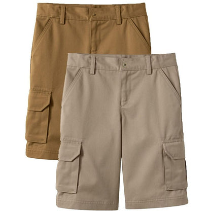 Galaxy Approved  Boy's Stretch Cotton Cargo Shorts-2 Pack